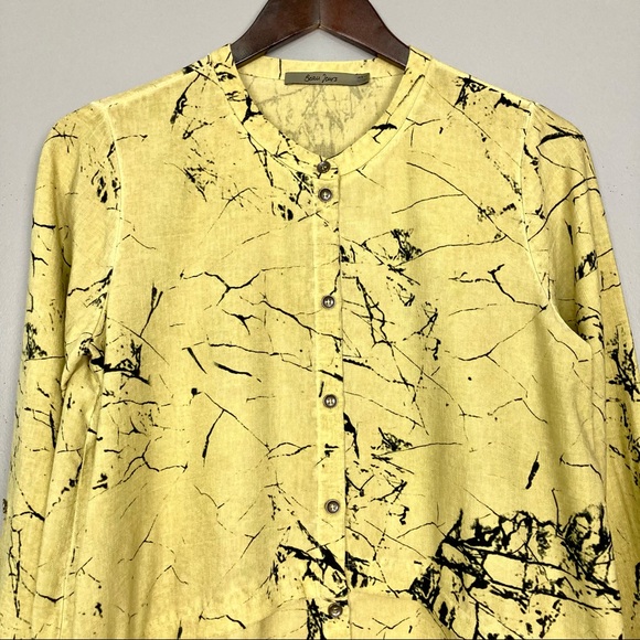 Beau Jours Art Print Tunic Top Women’s Size XS Abstract Lagenlook Oversized Boho - Picture 2 of 6